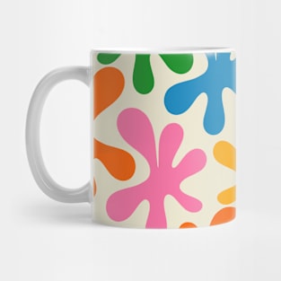 Colorful Amoeba Dance Whimsical Contemporary Abstract Pattern Mug